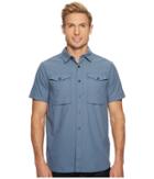 The North Face Short Sleeve Monanock Utility Shirt (shady Blue) Men's Short Sleeve Button Up