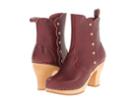 Swedish Hasbeens Button Boot (bordeaux) Women's Pull-on Boots