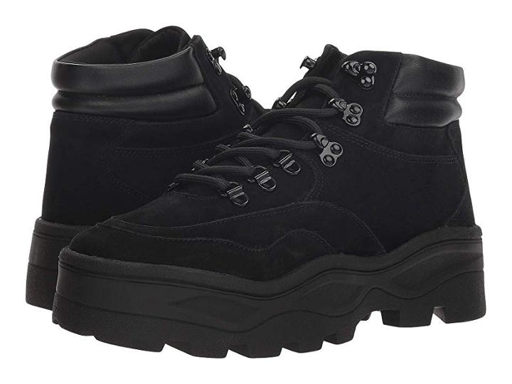 Steve Madden Rockie Hiker Boot (black Nubuck) Women's Lace-up Boots