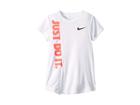 Nike Kids Just Do It Split Tunic (little Kids) (white) Girl's Clothing