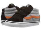 Vans Kids Sk8-mid Reissue V (infant/toddler) ((suede & Jersey) Gray/black) Boys Shoes