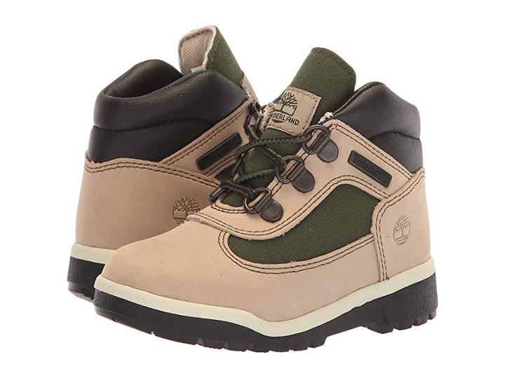 Timberland Kids Fabric/leather Field Boot (toddler/little Kid) (faded Sand) Kids Shoes