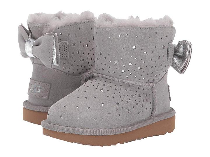 Ugg Kids Stargirl Classic Mini Ii Bow (toddler/little Kid) (seal) Girls Shoes
