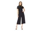 Catherine Catherine Malandrino Lace Cropped Jumpsuit (black Beauty) Women's Jumpsuit & Rompers One Piece