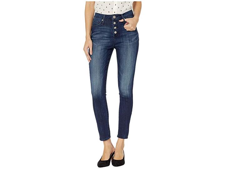 Seven7 Jeans Ultra High-rise Ankle Skinny Exposed Button Front In Avalon (avalon) Women's Jeans