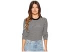 Levi's(r) Premium Premium Fine Rib Pullover (golden Gate Stripe Caviar/cloud Dancer) Women's Clothing
