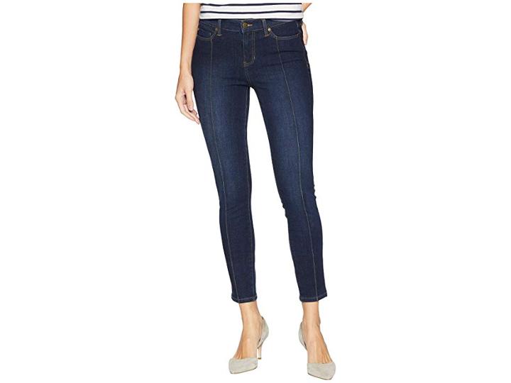 Liverpool Abby Ankle Pintuck With Shaping And Slimming Four-way Stretch Denim In Corvus Dark (corvus Dark) Women's Jeans