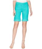 Tribal Super Stretch 10 Pull-on Shorts With Embroidery (jade) Women's Shorts