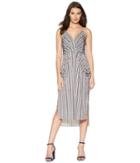 Bcbgeneration Midi Faux Wrap Dress (sage Multi) Women's Dress