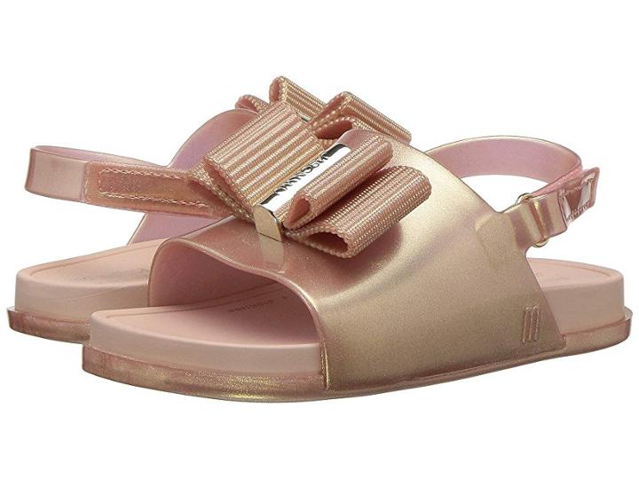 Mini Melissa Mini Beach Slide Sandal + Jason Wu (toddler/little Kid) (metallic Pink) Girl's Shoes