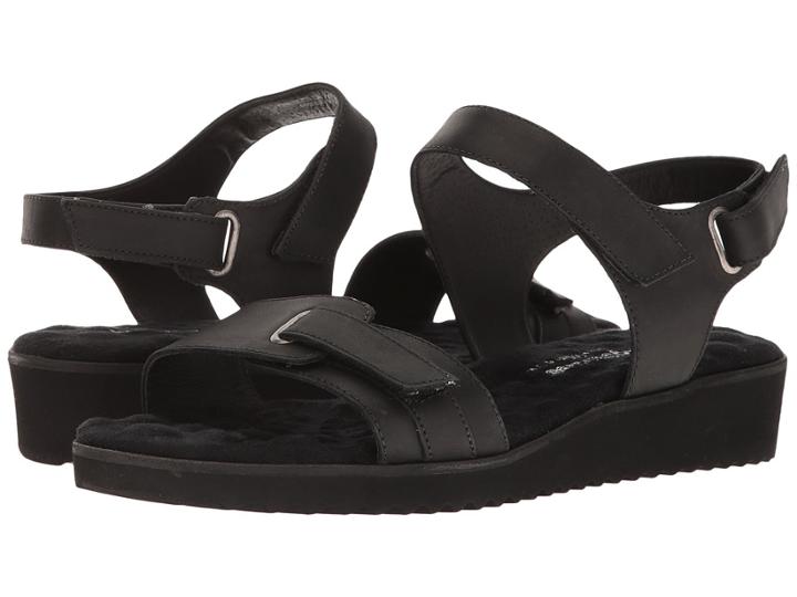 Walking Cradles Halle (black Agata Leather) Women's Sandals