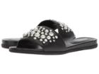 Michael Michael Kors Gia Slide (black Nappa/pearl Studs) Women's Slide Shoes
