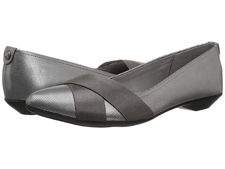 Anne Klein Oalise (pewter Metallic Pewter/pewter Fabric) Women's Shoes