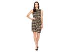 Ellen Tracy Sleeveless Tie Front Shirtdress (tweed Plaid/multi) Women's Dress