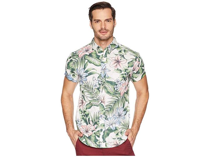 Reyn Spooner Uluwehi Tailored Hawaiian Shirt (natural) Men's Clothing