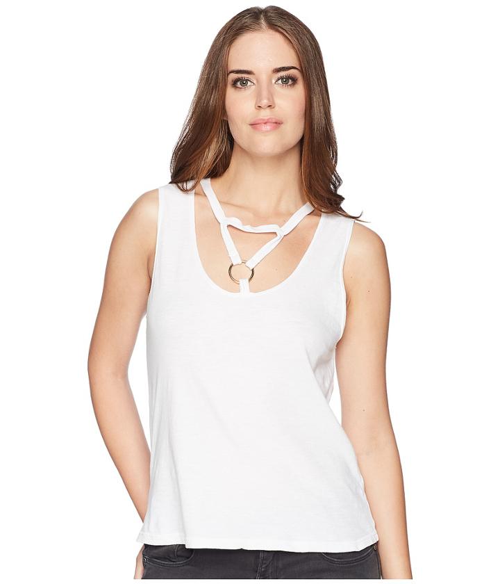 Lna Pacifica Ring Tank Top (white) Women's Sleeveless