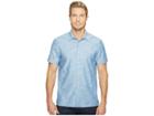 Perry Ellis Short Sleeve Solid Slub Texture Shirt (classic Blue) Men's Clothing