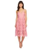 Donna Morgan Spaghetti Strap Lace Midi Dress (pink Sherbet) Women's Dress