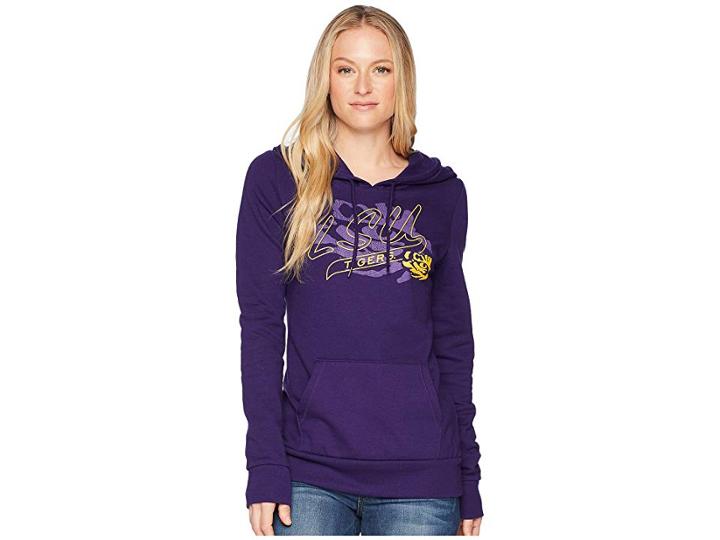 Champion College Lsu Tigers Eco University Fleece Hoodie (collegiate Purple) Women's Sweatshirt
