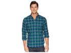 Nautica Long Sleeve Wear To Work Classic Plaid Shirt (tidal Green) Men's Clothing