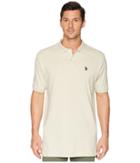 U.s. Polo Assn. Solid Interlock Polo (oatmeal Heather) Men's Short Sleeve Knit