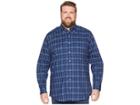 Nautica Big & Tall Big Tall Wear To Work Plaid (ensign Blue) Men's Clothing