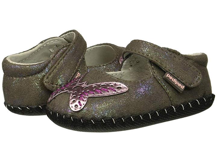 Pediped Desiree Originals (infant) (grey Shimmer) Girl's Shoes