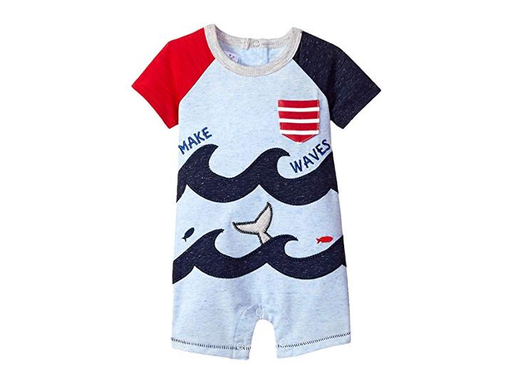 Mud Pie Sail Away Raglan One-piece (infant) (blue) Boy's Jumpsuit & Rompers One Piece