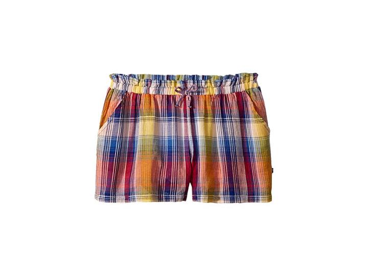 Tommy Hilfiger Kids Plaid Soft Shorts (big Kids) (th Mazarine Blue) Girl's Shorts