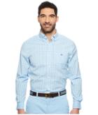 Vineyard Vines Carleton Gingham Classic Tucker Shirt (ocean Breeze) Men's Clothing