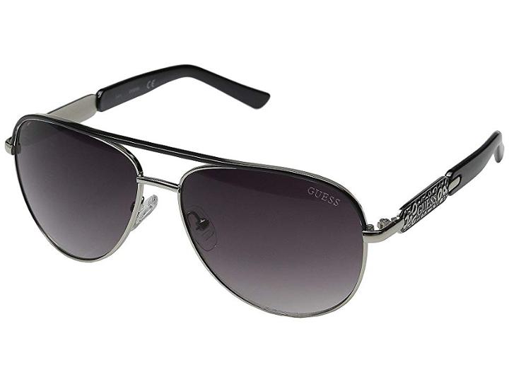 Guess Gf0287 (silver/smoke Gradient Lens) Fashion Sunglasses