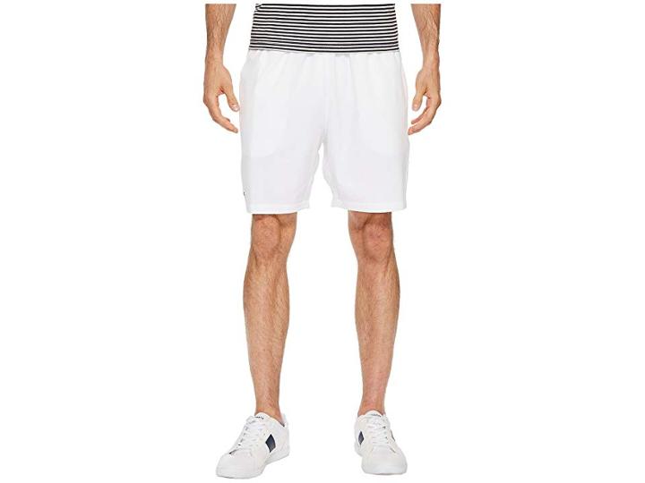 Lacoste Stretch Taffeta Shorts (white) Men's Shorts