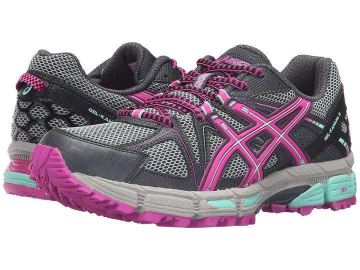 Asics Gel-kahana(r) 8 (dark Steel/pink Glow Mint) Women's Running Shoes