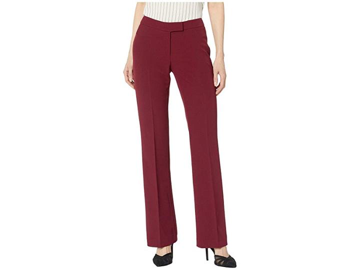 Anne Klein Crepe Flare Leg Pants (cordovan) Women's Dress Pants