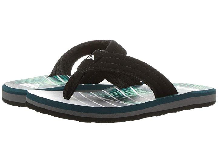 Quiksilver Kids Carver Print (toddler/little Kid/big Kid) (black/green/grey) Boys Shoes