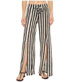 Isabella Rose Ships Ahoy Split Leg Pant Cover-up (black/white) Women's Swimwear