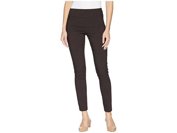 Elliott Lauren Control Stretch Pull-on Ankle Pants With Back Slit Detail (chocolate) Women's Casual Pants