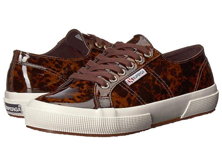 Superga 2750 Patentfanw (tortoise) Women's Lace Up Casual Shoes
