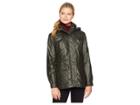 Pendleton Waxed Cotton Hooded Zip Front Jacket (olive 1) Women's Coat