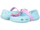Crocs Kids Keeley Springtime Flat (toddler/little Kid) (ice Blue) Girls Shoes