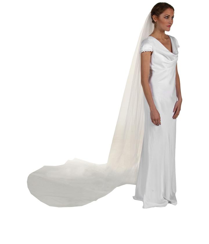 Nina Claire Single Tier Cathedral Veil (white Cathedral) Hair Accessories