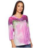 Fdj French Dressing Jeans Lovely Reflection Print V-neck Top (multi) Women's Clothing