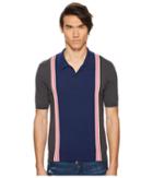 Dsquared2 Striped Sweater Polo (grey/white) Men's Sweater