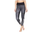 Champion Fashion Tights 7/8 Novelty Blocking (black/white Stripe) Women's Casual Pants