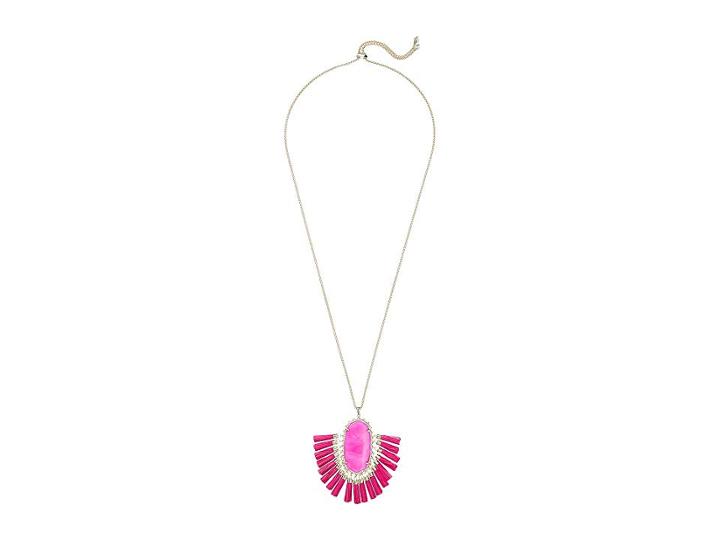Kendra Scott Betsy Necklace (gold/pink/unbanded Agate) Necklace