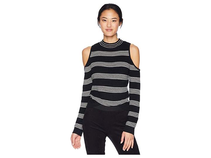 Bb Dakota Some Like It Hot Cold Shoulder Sweater (black) Women's Sweater