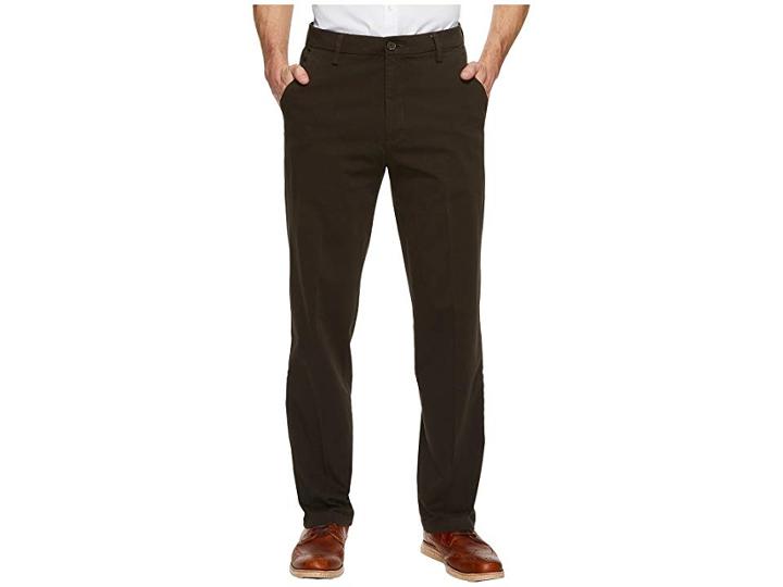 Dockers Classic Fit Workday Khaki Smart 360 Flex Pants (olive Brown) Men's Clothing