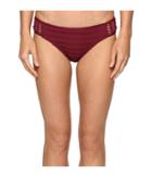 Kenneth Cole Tough Luxe Hipster Bikini Bottom (merlot) Women's Swimwear