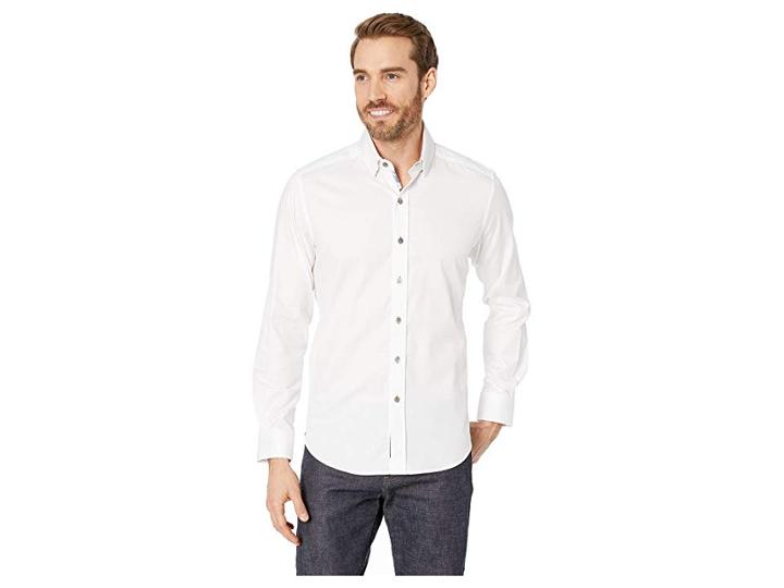 Robert Graham Callowhill Tailored Fit Sports Shirt (white) Men's Clothing
