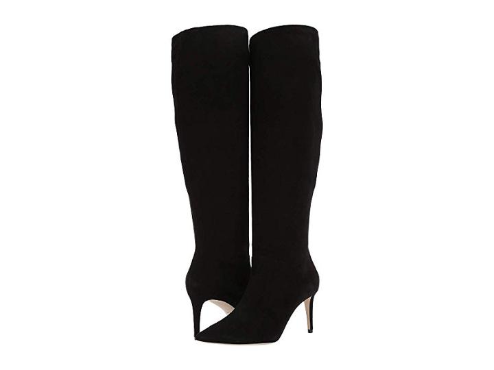 L.k. Bennett Zena Pointed Toe Knee Boot (black) Women's Boots